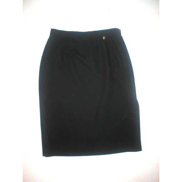 Designer New Versace Collection Pencil Skirt Womens Black 26 X 24.5 Authentic - Picture 1 of 8